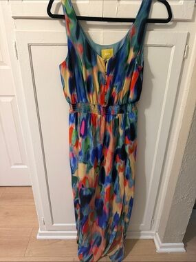 Maeve Multicolor Brushstroke Maxi Dress